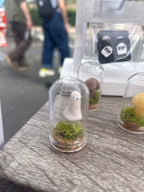 Tiny Pet Ghost Terrarium: Crystal Mushroom Moss Garden Decor