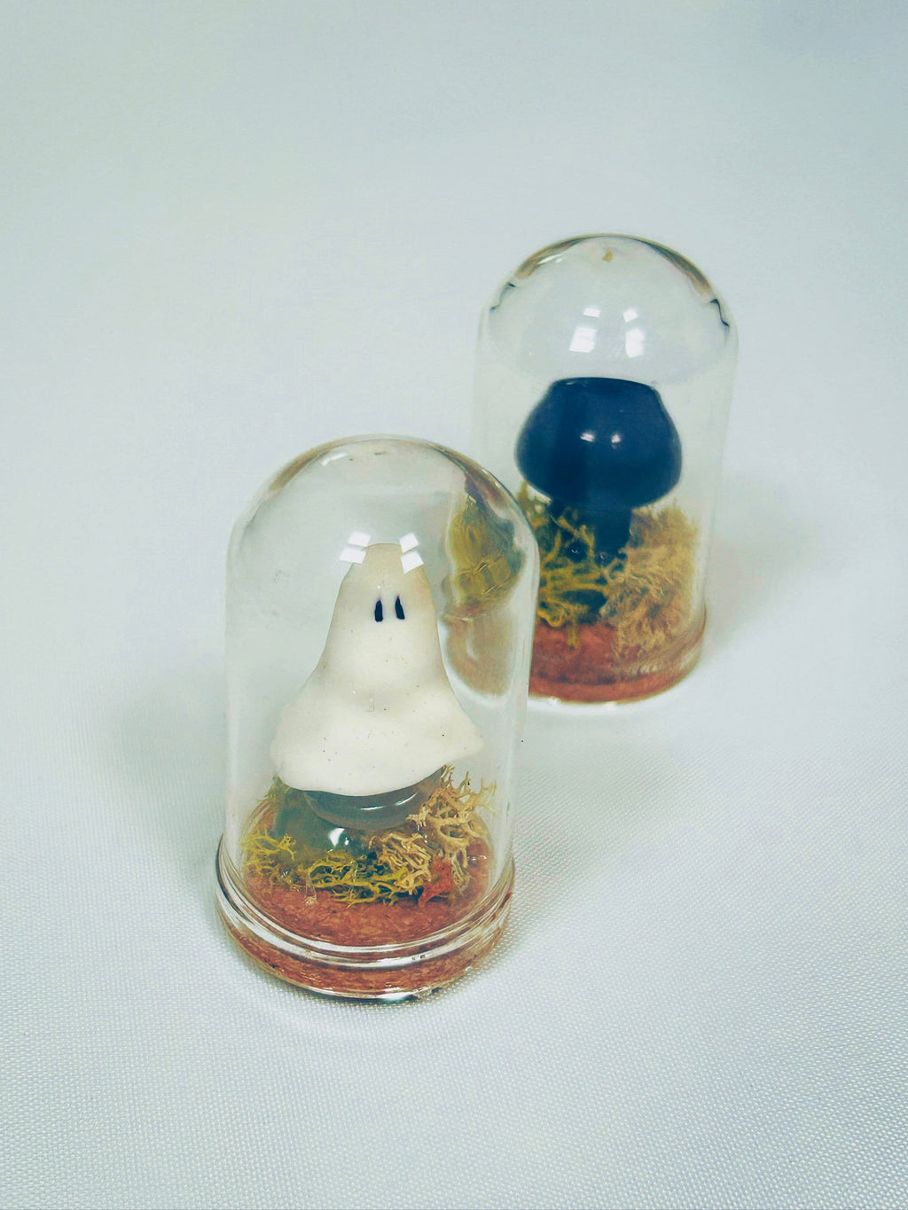 Tiny Pet Ghost Terrarium: Crystal Mushroom Moss Garden Decor