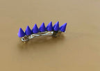 Spiked Barrette Set: Black & White Punk Hair Accessories