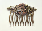 SteamPunk Nautical Gears Hair Comb by PuffyCheeks