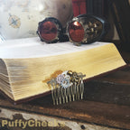 SteamPunk Nautical Gears Hair Comb by PuffyCheeks