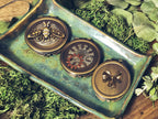 Steampunk Gears small brass compact mirror